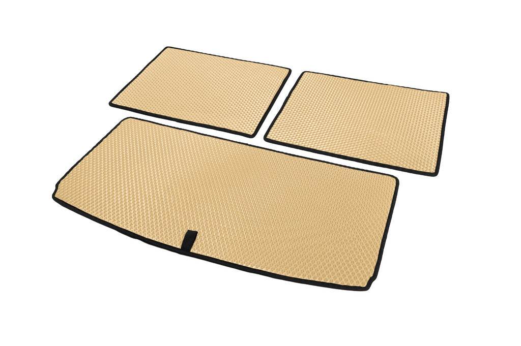Trunk mat (EVA, Beige) for Volkswagen ID.6 - Reelken Auto