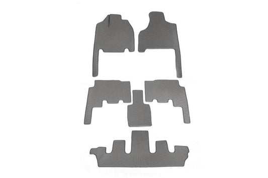 Mats (3 rows, EVA, gray) for Chrysler Voyager 2001-2007 - Reelken Auto