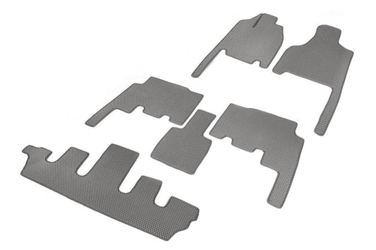 Mats (3 rows, EVA, gray) for Chrysler Voyager 2001-2007 - Reelken Auto