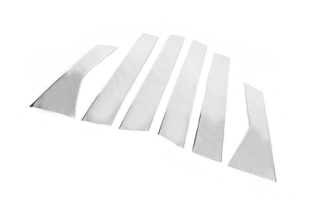Overlays on the door posts (6 pcs., stainless steel) for Volvo S90/V90 2016↗︎ - Reelken Auto