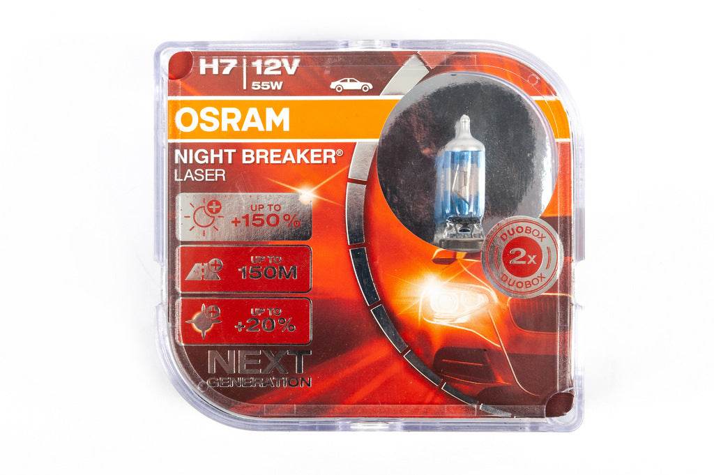 Headlight bulb Osram H7 55W Night Breaker Laser 150% 64210NL - Reelken Auto