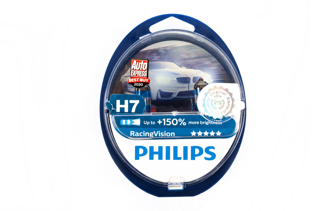 Philips H7 55W 12972RV Racing Vision 150% Headlight Bulb - image 1