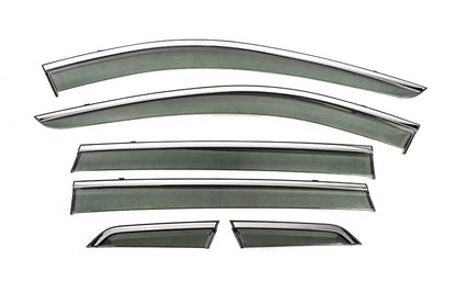 Window Deflectors with Chrome Trim Niken Luxury (6 pcs) for Nissan X-trail T32/Rogue 2014-2021 - image 3