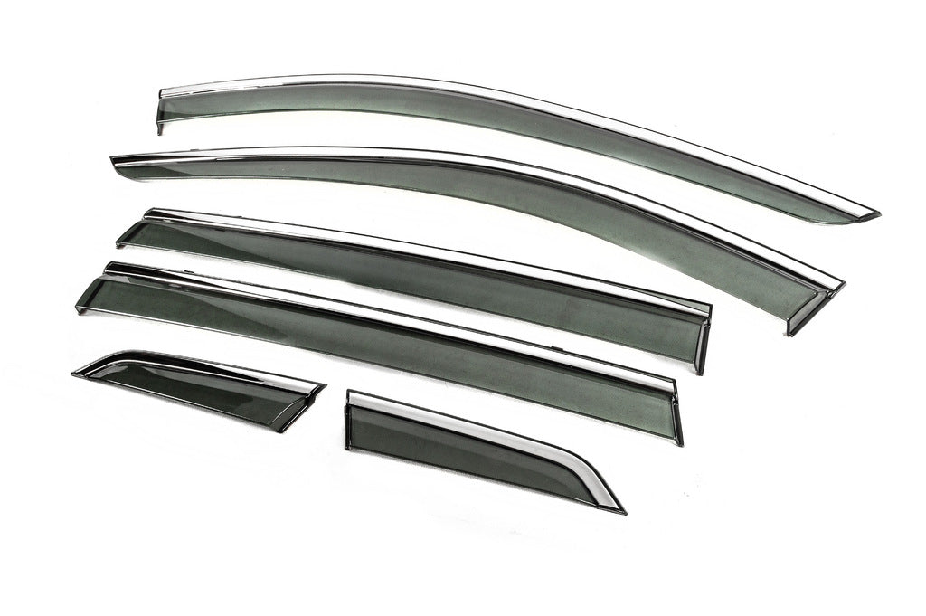 Window Deflectors with Chrome Trim Niken Luxury (6 pcs) for Nissan X-trail T32/Rogue 2014-2021 - image 4