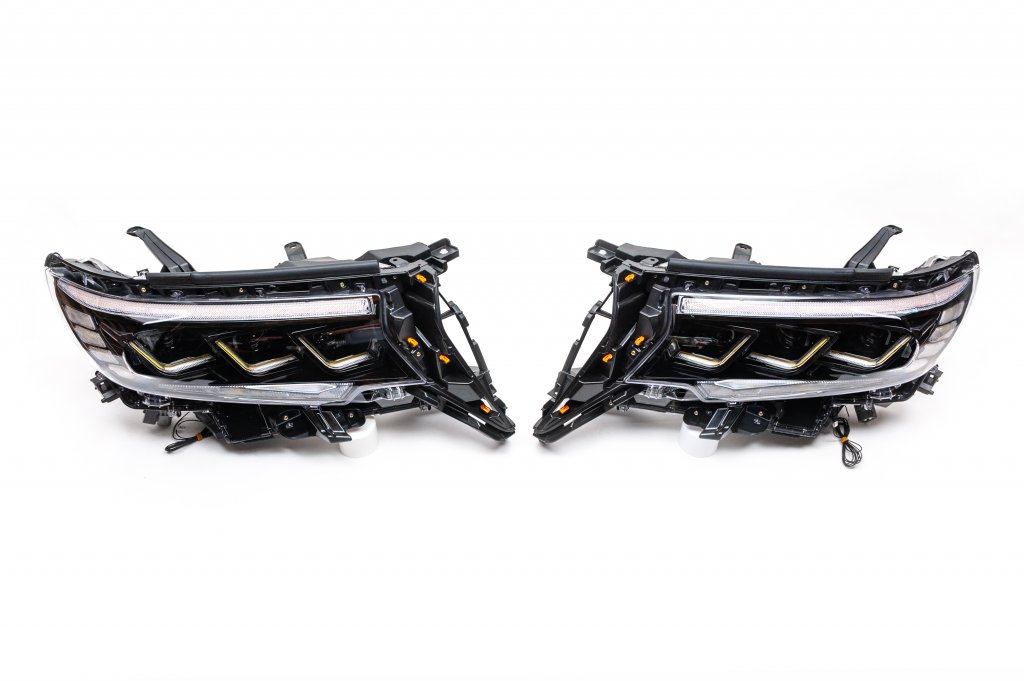Front Headlights Lexus-Design-3-LED V1 (2017+, Set of 2) for Toyota Land Cruiser Prado 150 2009-2023 - image 1
