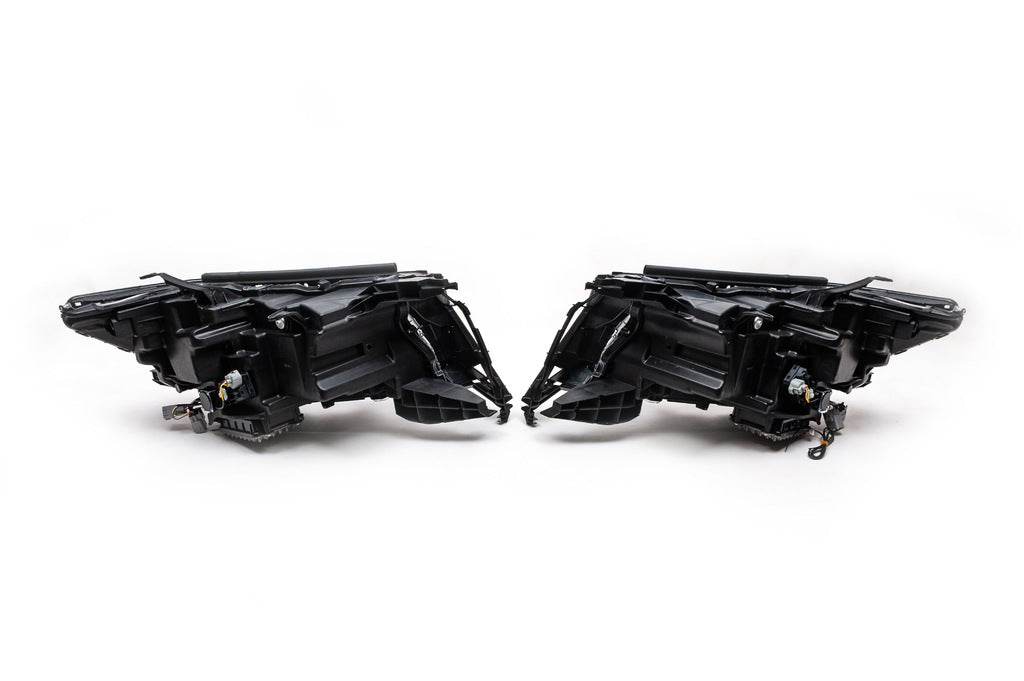 The front headlights Lexus-design-3-LED (2017+, 2 PCs) for Toyota Land Cruiser Prado 150 - Reelken Auto
