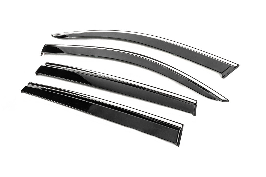 Window Deflectors with Chrome Trim Niken Luxury (4 pcs) for Volkswagen Tiguan 2016-2023 - image 2