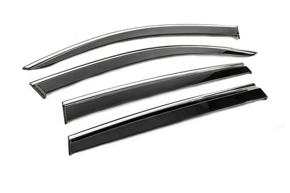 Window Deflectors with Chrome Trim Niken Luxury (4 pcs) for Volkswagen Tiguan 2016-2023 - image 3