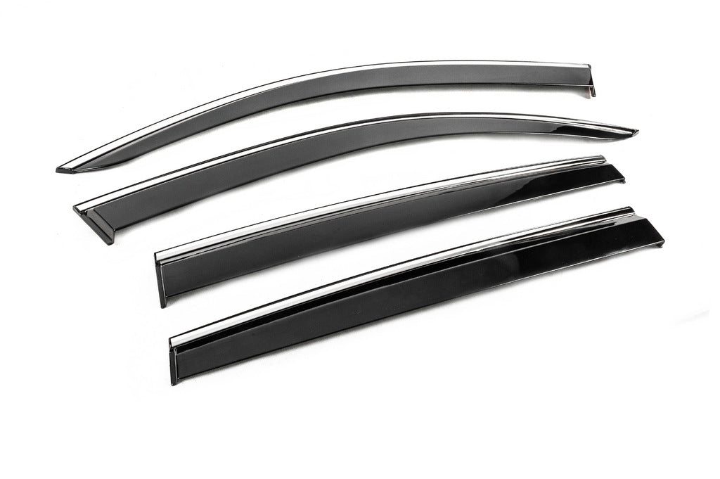 Window Deflectors with Chrome Trim Niken Luxury (4 pcs) for Volkswagen Tiguan 2016-2023 - image 3