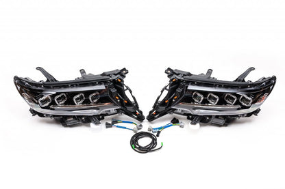Front Headlights Lexus-Design 4-LED V1 (2017+, 2 pcs) for Toyota Land Cruiser Prado 150 2009-2023 - image 3