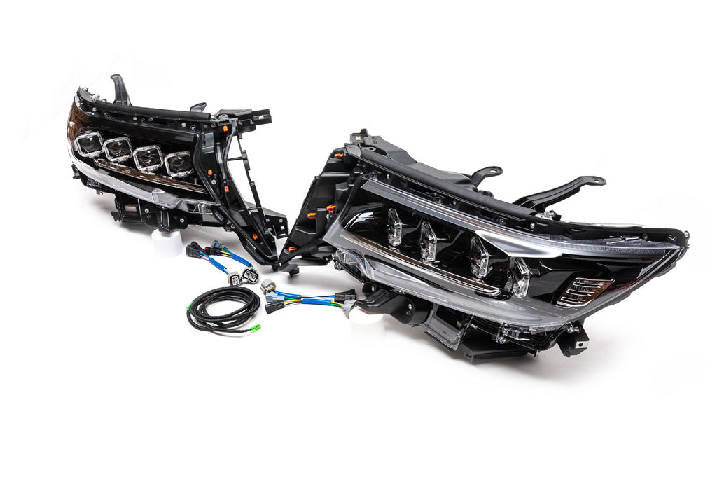 Front Headlights Lexus-Design 4-LED V1 (2017+, 2 pcs) for Toyota Land Cruiser Prado 150 2009-2023 - image 6