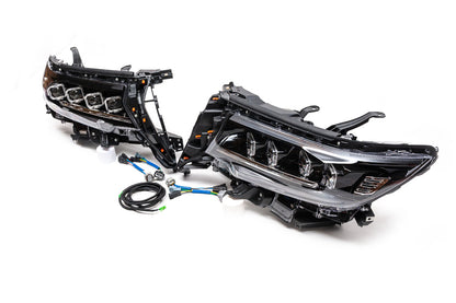 Front Headlights Lexus-Design 4-LED V1 (2017+, 2 pcs) for Toyota Land Cruiser Prado 150 2009-2023 - image 6