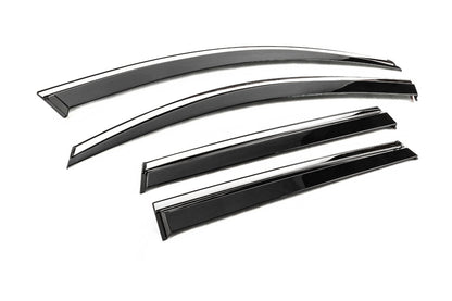 Window Deflectors with Chrome Trim Niken Luxury (2018-2022, 4 pcs) for Skoda Karoq 2018- - image 3