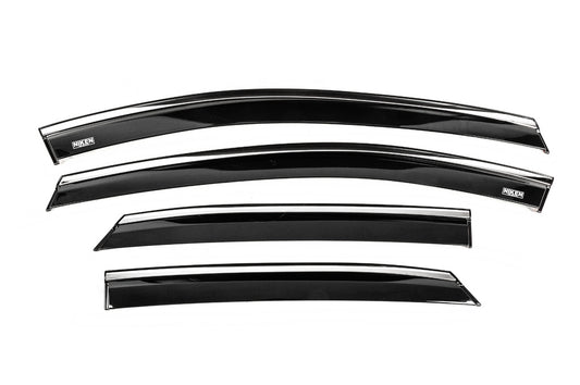 Window Deflectors with Chrome Trim (2024+, 4 pcs, Niken) for Ford Puma 2019- - image 1