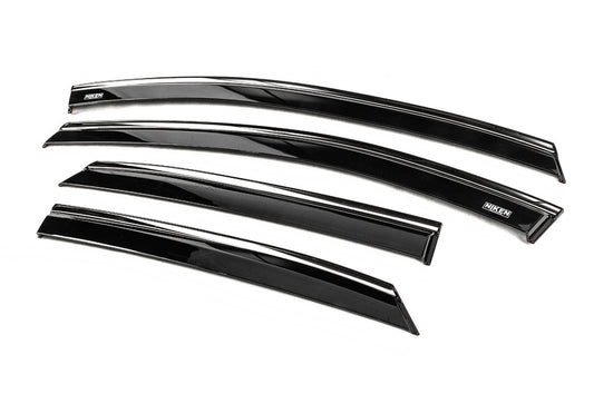 Window Deflectors with Chrome Trim (2024+, 4 pcs, Niken) for Ford Puma 2019- - image 2