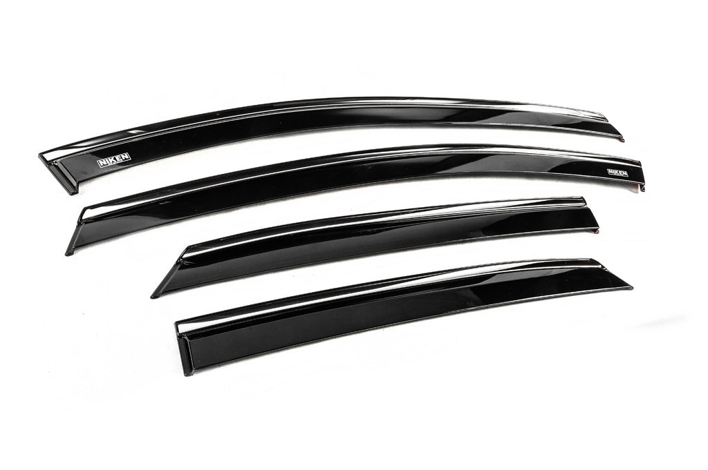 Window Deflectors with Chrome Trim (2024+, 4 pcs, Niken) for Ford Puma 2019- - image 3