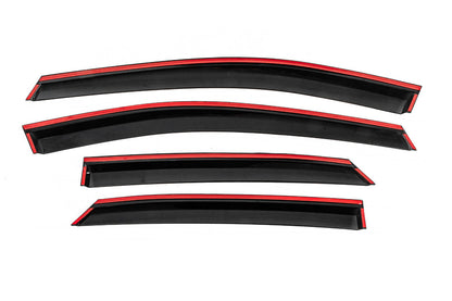 Window Deflectors with Chrome Trim (2024+, 4 pcs, Niken) for Ford Puma 2019- - image 4