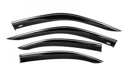 Window deflectors with chrome trim (4 pcs, Niken) for Opel Mokka 2021- - image 1