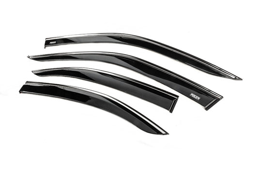 Window deflectors with chrome trim (4 pcs, Niken) for Opel Mokka 2021- - image 2