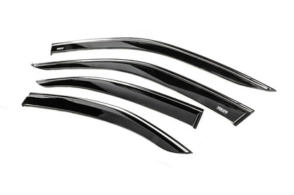 Window deflectors with chrome trim (4 pcs, Niken) for Opel Mokka 2021- - image 2