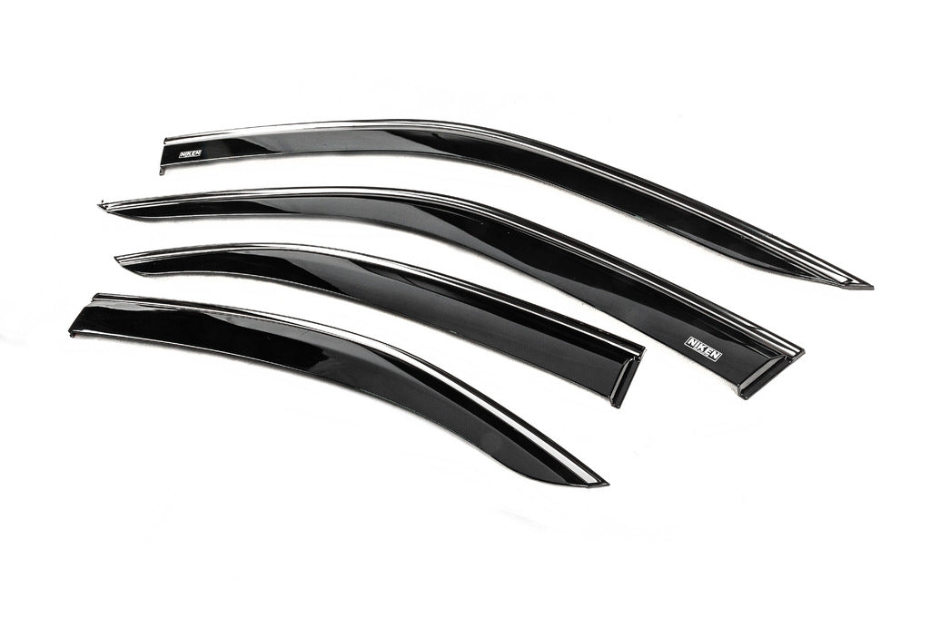 Window deflectors with chrome trim (4 pcs, Niken) for Opel Mokka 2021- - image 2