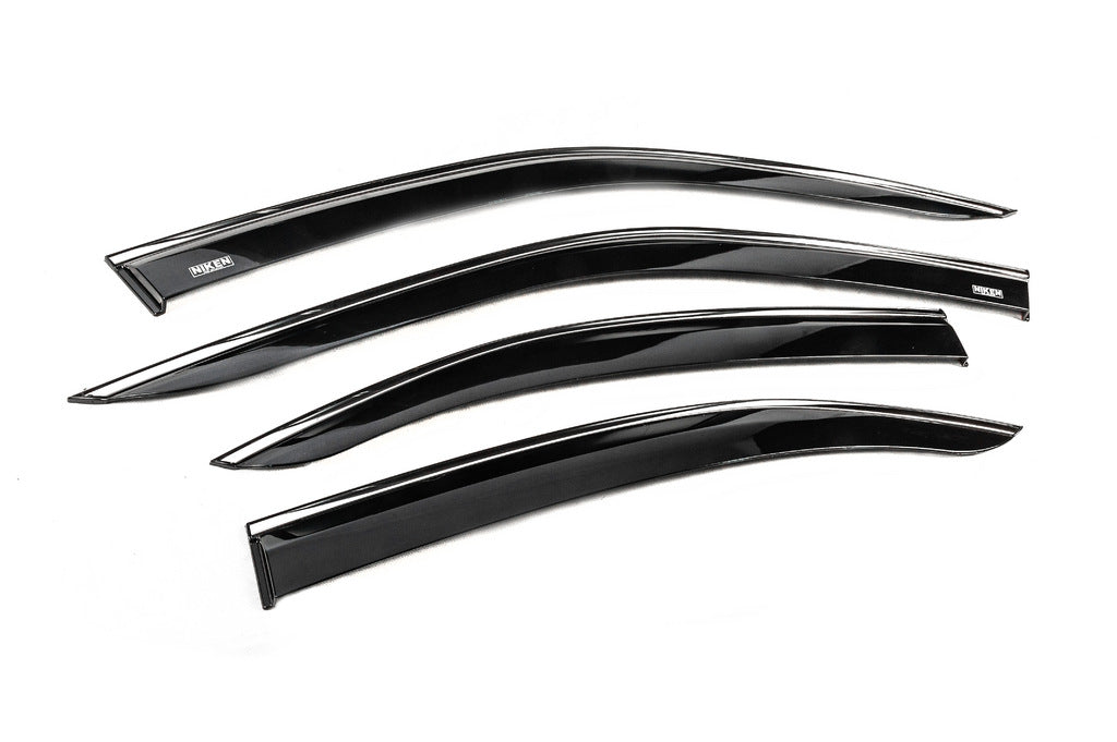 Window deflectors with chrome trim (4 pcs, Niken) for Opel Mokka 2021- - image 3