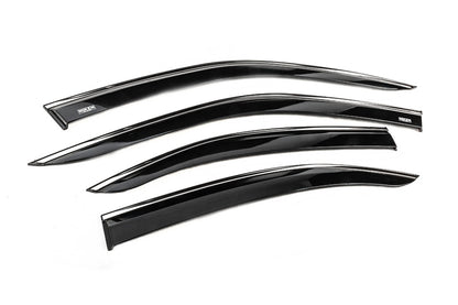 Window deflectors with chrome trim (4 pcs, Niken) for Opel Mokka 2021- - image 3
