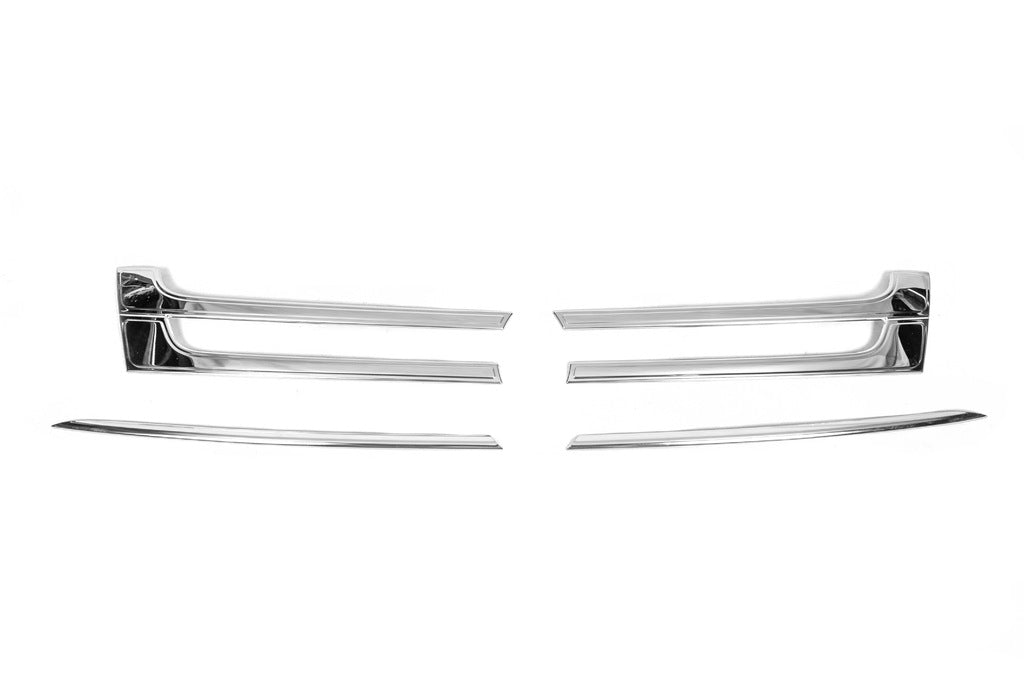 Chrome Grille Covers (Omsa, 4 pcs, Stainless Steel) for Volkswagen T5 2010-2015 - image 2