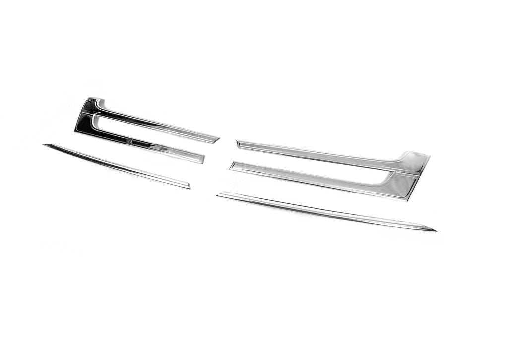 Chrome Grille Covers (Omsa, 4 pcs, Stainless Steel) for Volkswagen T5 2010-2015 - image 3