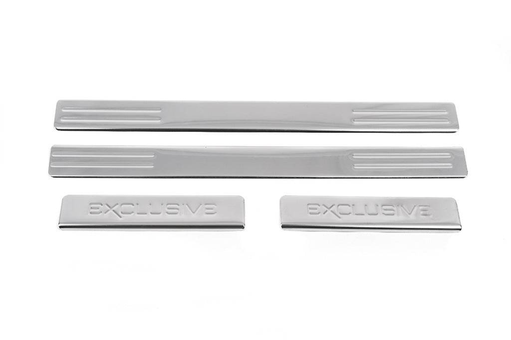 Door sills (Omsa Exclusive, 4 pcs, stainless steel) - Reelken Auto