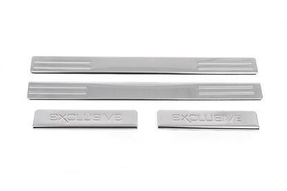 Door sills (Omsa Exclusive, 4 pcs, stainless steel) - Reelken Auto