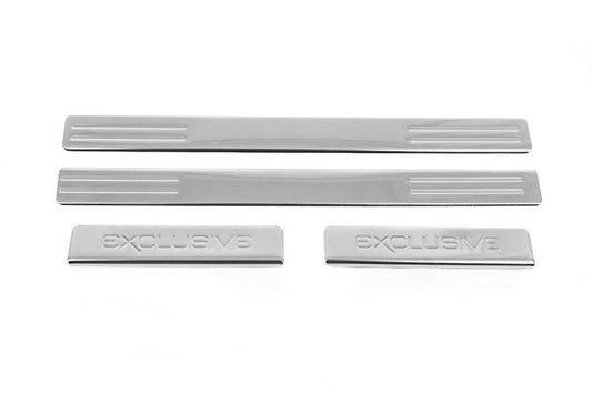 Door sills (Omsa Exclusive, 4 pcs, stainless steel) - Reelken Auto