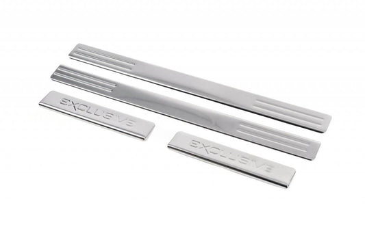 Door sills (Omsa Exclusive, 4 pcs, stainless steel) - Reelken Auto