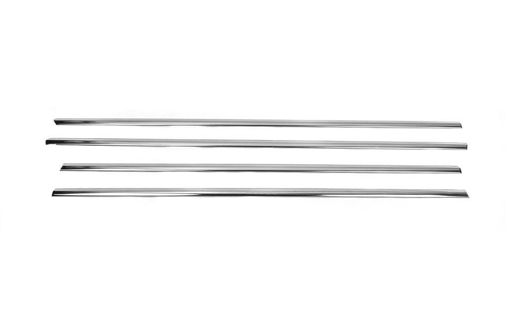 Black Chrome lower glass moldings (4 pcs., stainless steel) for Volkswagen Golf 7/E-Golf - Reelken Auto