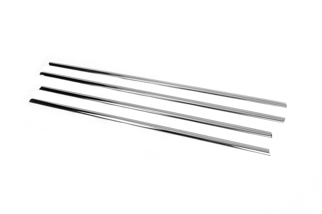 Black Chrome lower glass moldings (4 pcs., stainless steel) for Volkswagen Golf 7/E-Golf - Reelken Auto