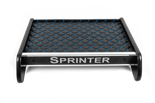 Dashboard Shelf (Black with Blue Stitching) for Mercedes Sprinter W907/W910 2018- - image 1