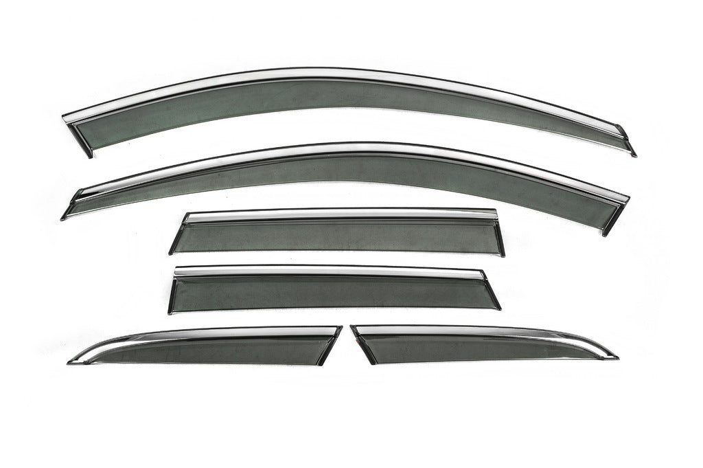 Window Deflectors with Chrome Trim Niken Luxury (6 pcs) for Volvo XC60 2017- - image 1