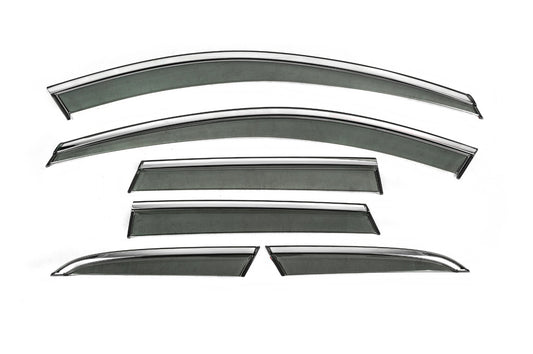 Window Deflectors with Chrome Trim Niken Luxury (6 pcs) for Volvo XC60 2017- - image 1