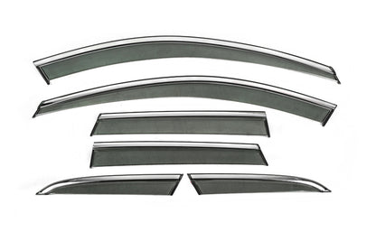 Window Deflectors with Chrome Trim Niken Luxury (6 pcs) for Volvo XC60 2017- - image 1