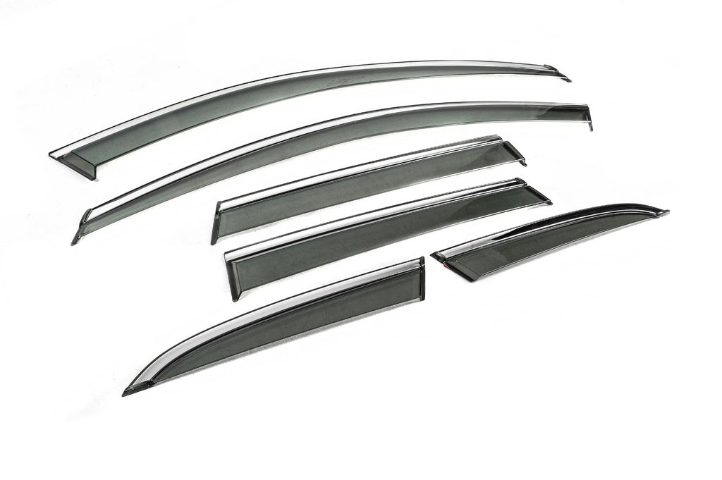 Window Deflectors with Chrome Trim Niken Luxury (6 pcs) for Volvo XC60 2017- - image 3