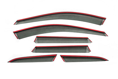 Window Deflectors with Chrome Trim Niken Luxury (6 pcs) for Volvo XC60 2017- - image 4