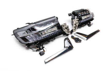Headlights 2016+ (Bugatti) for Toyota Land Cruiser 200 - Reelken Auto