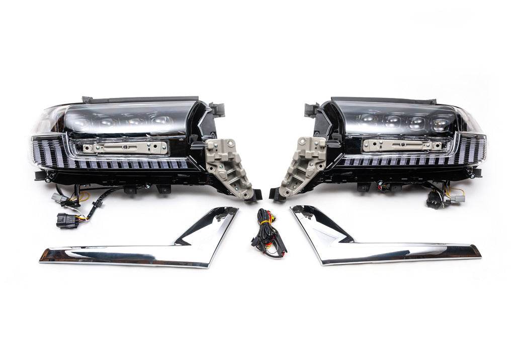 Headlights 2016+ (Bugatti) for Toyota Land Cruiser 200 - Reelken Auto