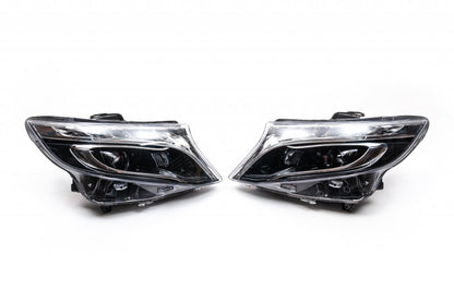 Front headlights V-Class design LED (for Vito, set of 2) for Mercedes Vito/V-class W447 2014- - image 2