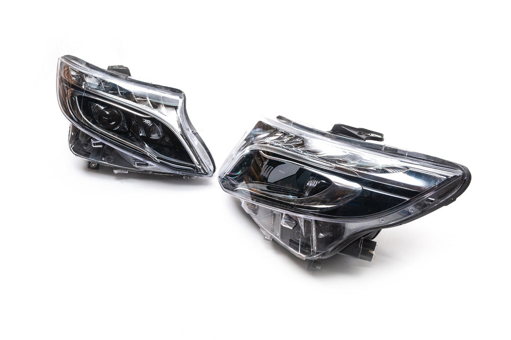 Front headlights V-Class design LED (for Vito, set of 2) for Mercedes Vito/V-class W447 2014- - image 6