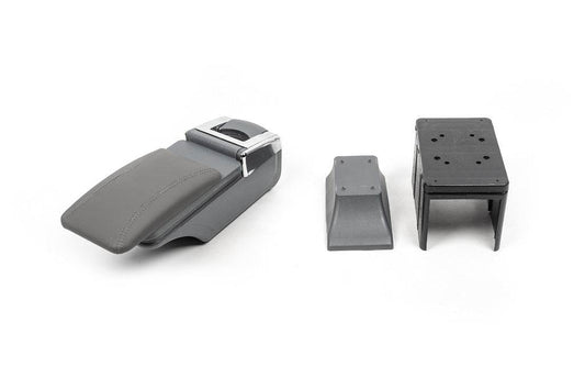 Universal armrest with cup holder (grey) - Reelken Auto