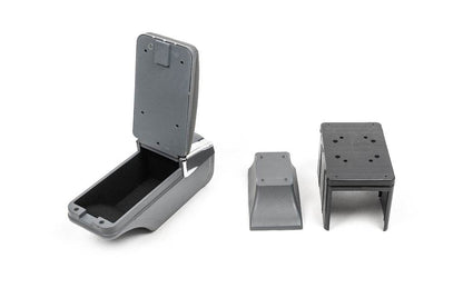 Universal armrest with cup holder (grey) - Reelken Auto