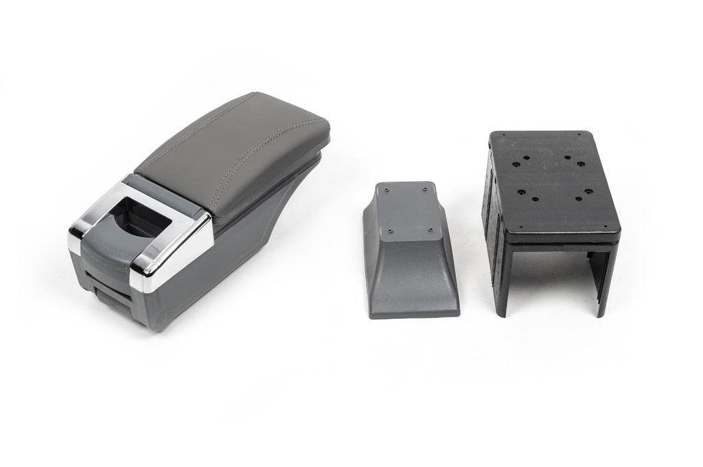 Universal armrest with cup holder (grey) - Reelken Auto