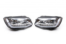 Front headlights with LED daytime running lights 2015-2019 (Silver, 2 pcs) for Volkswagen T6 2015-2024 - image 1