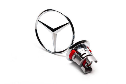 Sight emblem with inscription (for E-class) for Mercedes E-class W124 1984-1997 - Reelken Auto